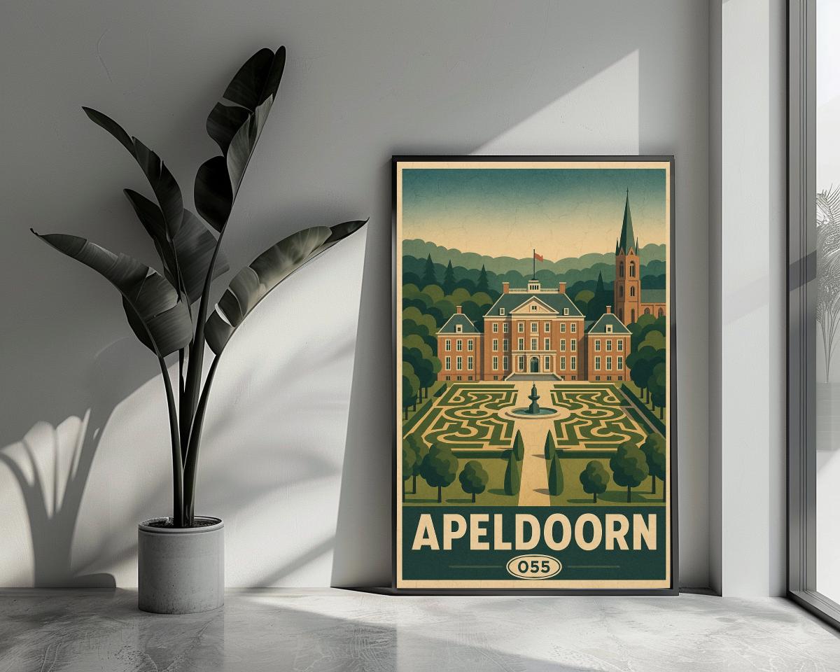 Apeldoorn Netherlands Vintage Text poster van 25 Artstreet