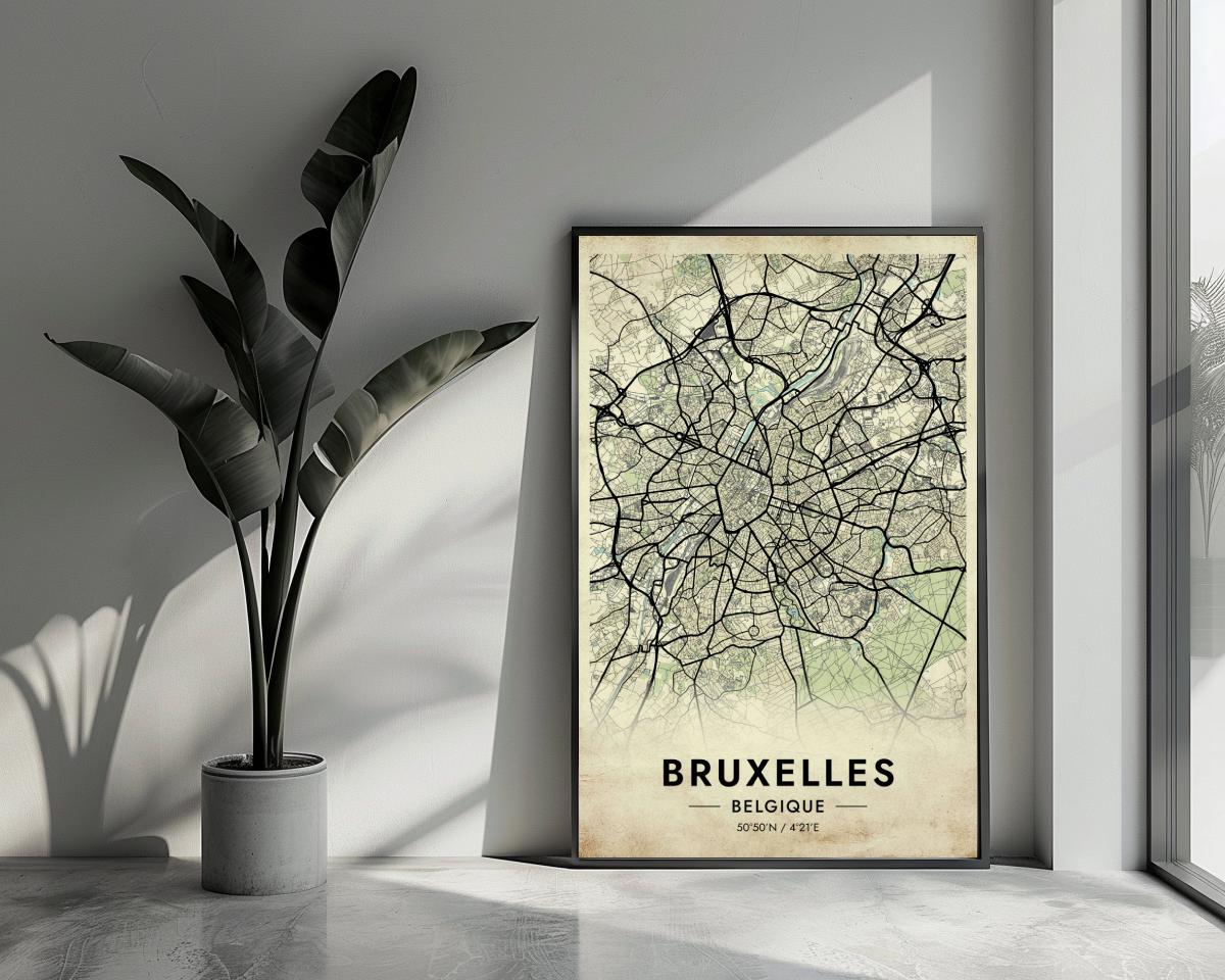 Brussel Vintage poster van 25 Artstreet