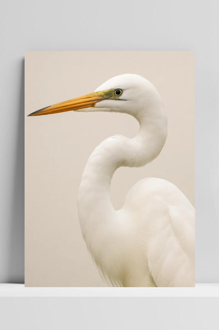 Egret Bird Heron poster van 25 Artstreet