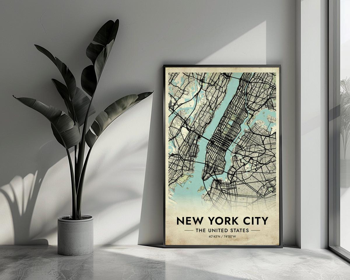 New York USA Vintage poster van 25 Artstreet