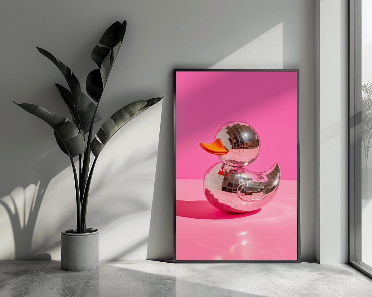 Duck Disco ball poster van 25 Artstreet