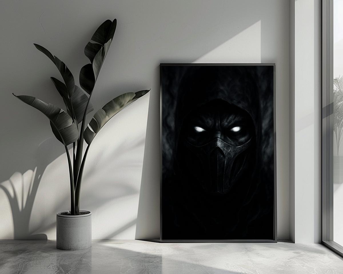 Noob Saibot Mortal Kombat B&W poster van 25 Artstreet
