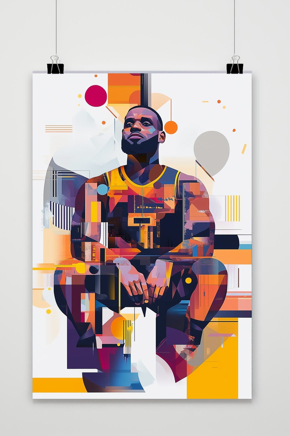 Lebron James Abstract poster van 25 Artstreet