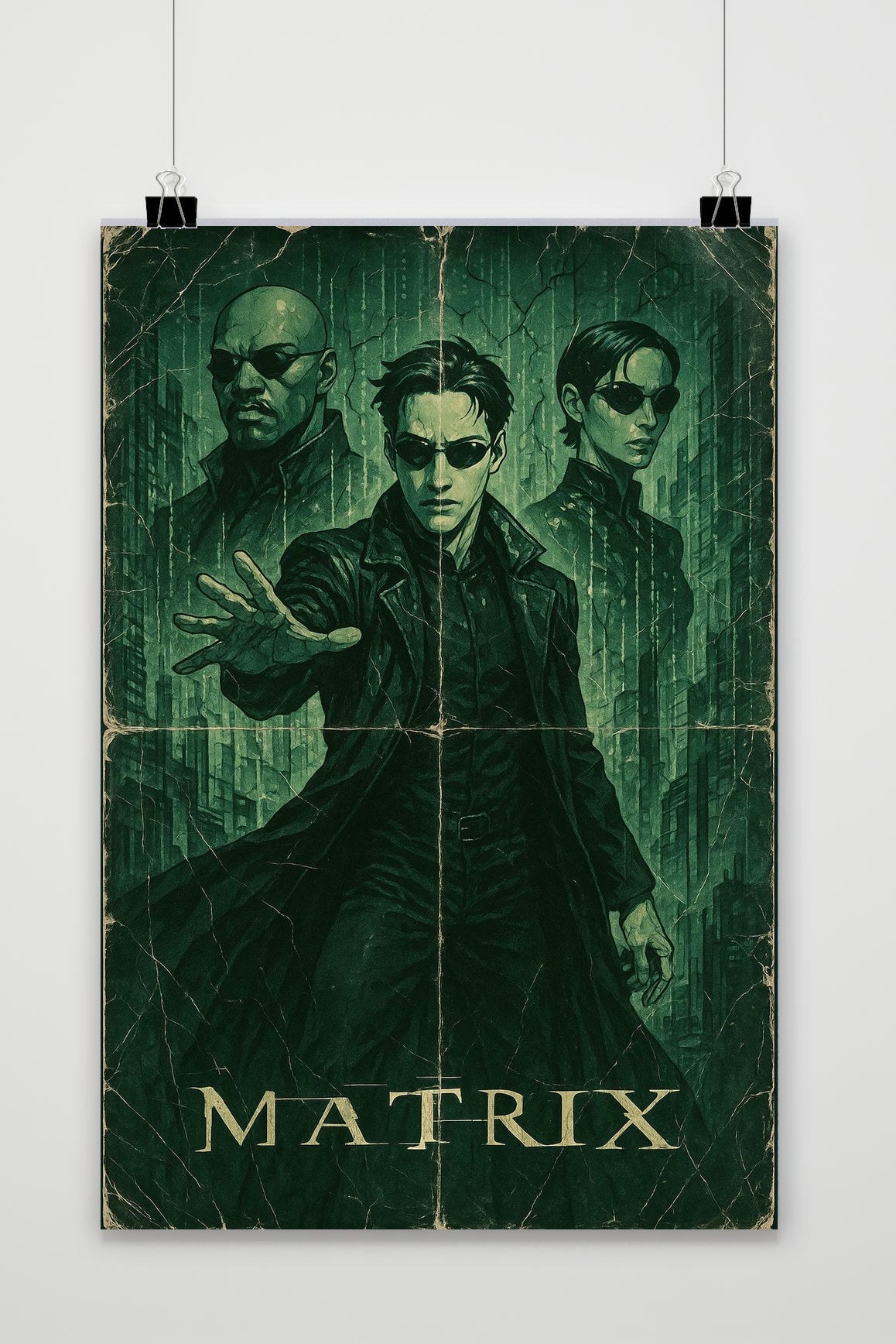 Matrix Cartoon Text poster van 25 Artstreet