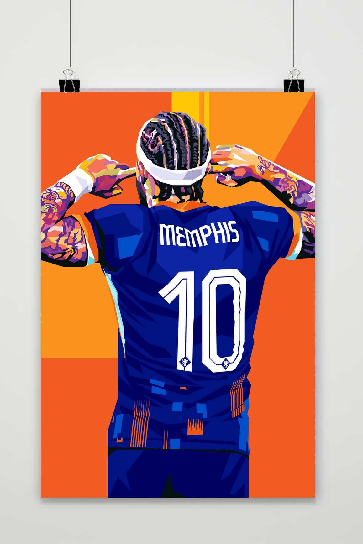 Memphis Depay Oranje poster van 25 Artstreet