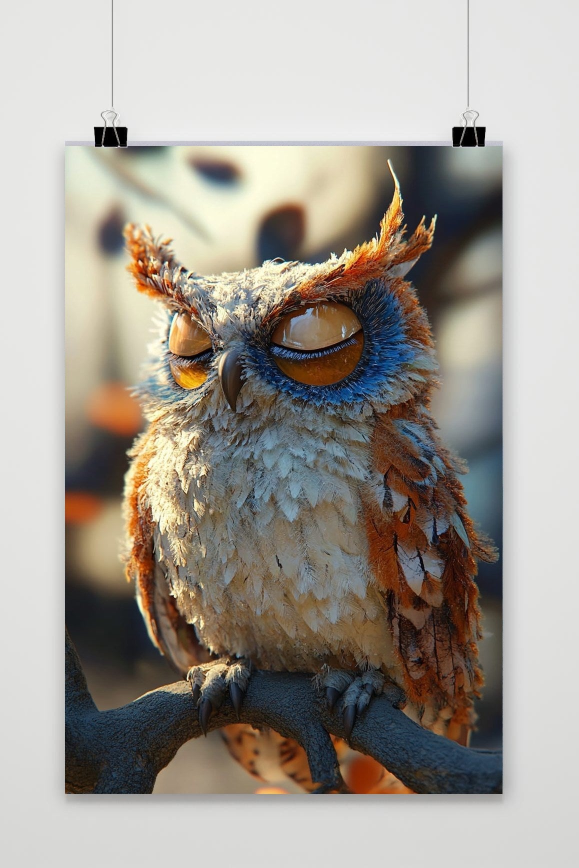 Owl Sleeping poster van 25 Artstreet