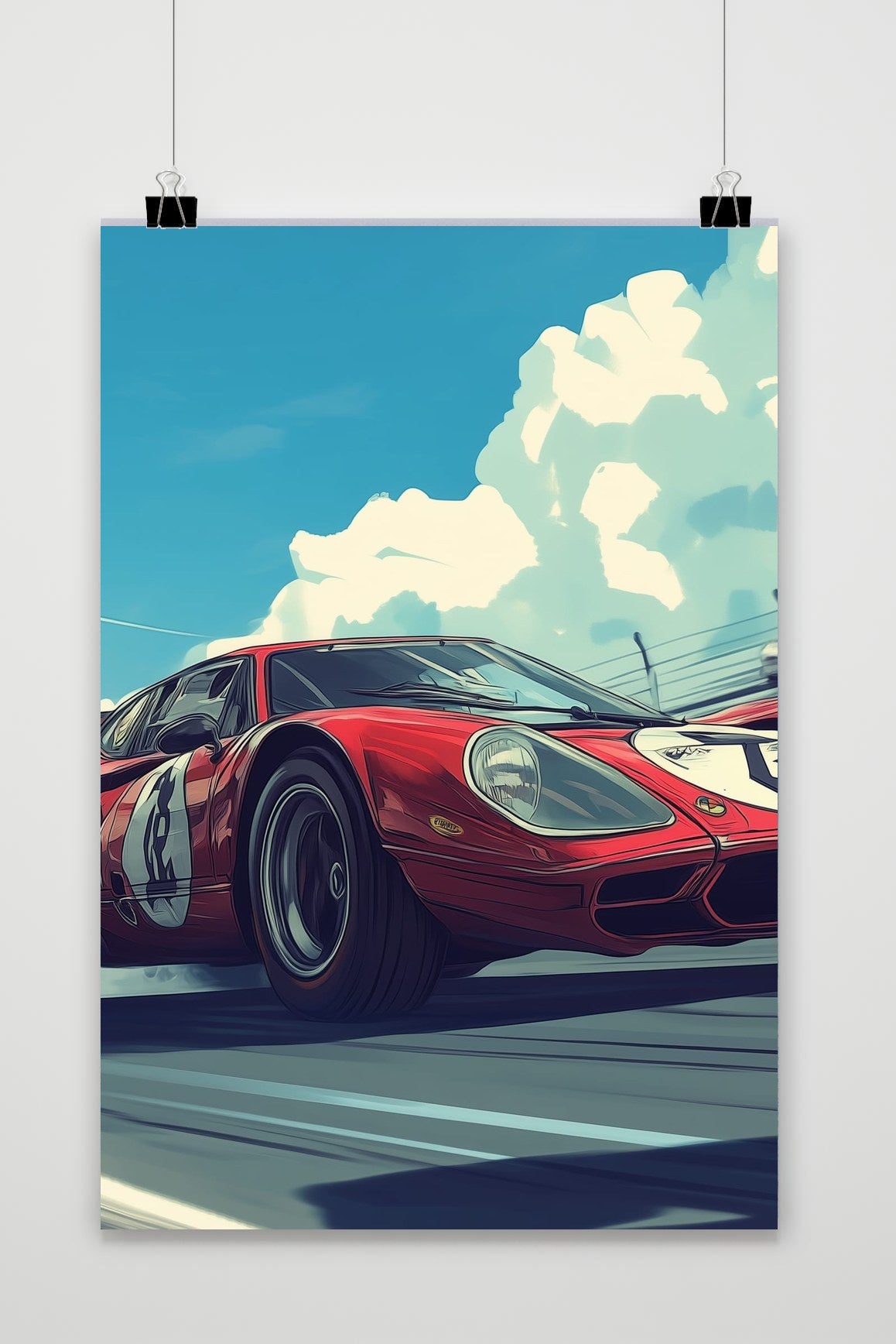 Race Car Cartoon poster van 25 Artstreet