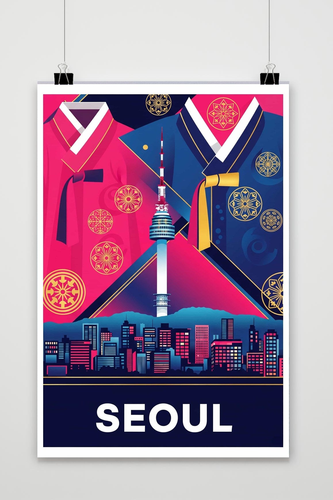 Seoul Text South Korea poster van 25 Artstreet