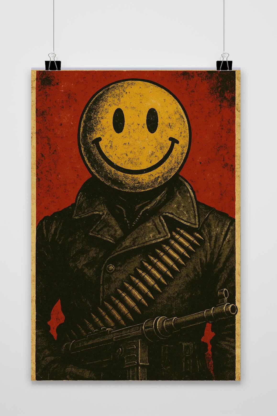 Smiley Bullet Gun poster van 25 Artstreet