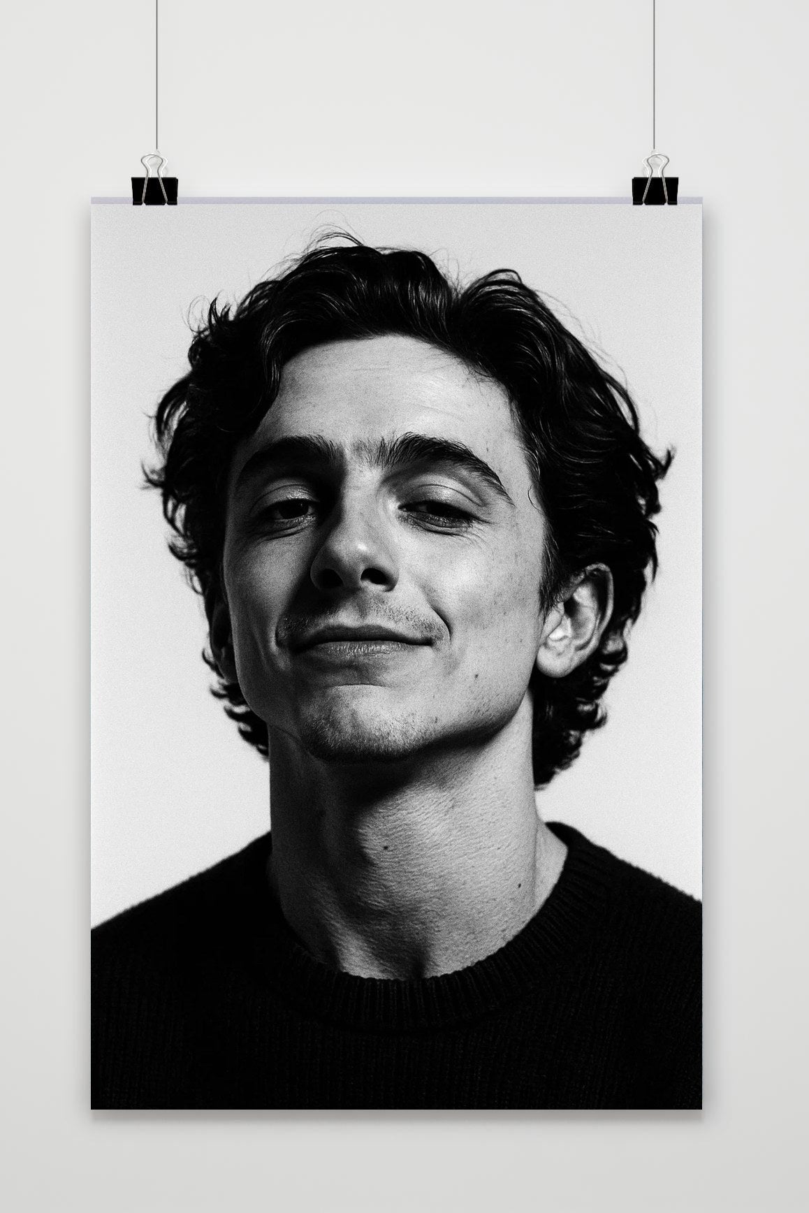 Timothée Chalamet B&W poster van 25 Artstreet