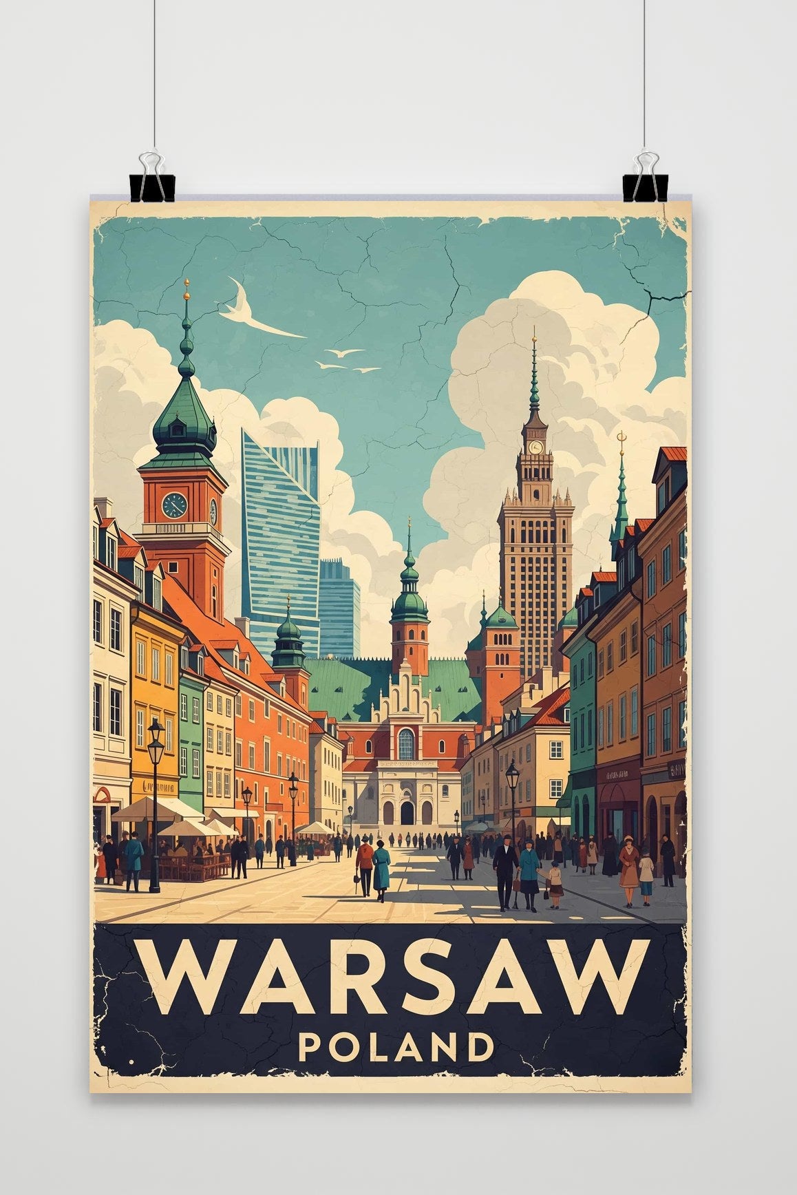 Warsaw Poland Text poster van 25 Artstreet