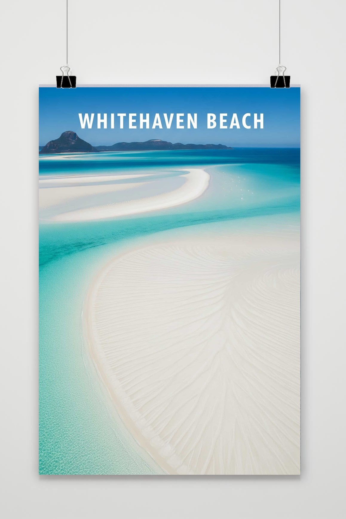 Whitehaven Beach Text poster van 25 Artstreet