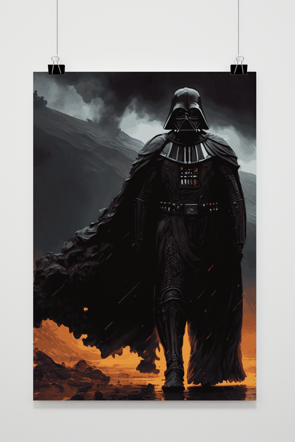 Affiche Darth Vader Vulkaan de 25 Artstreet