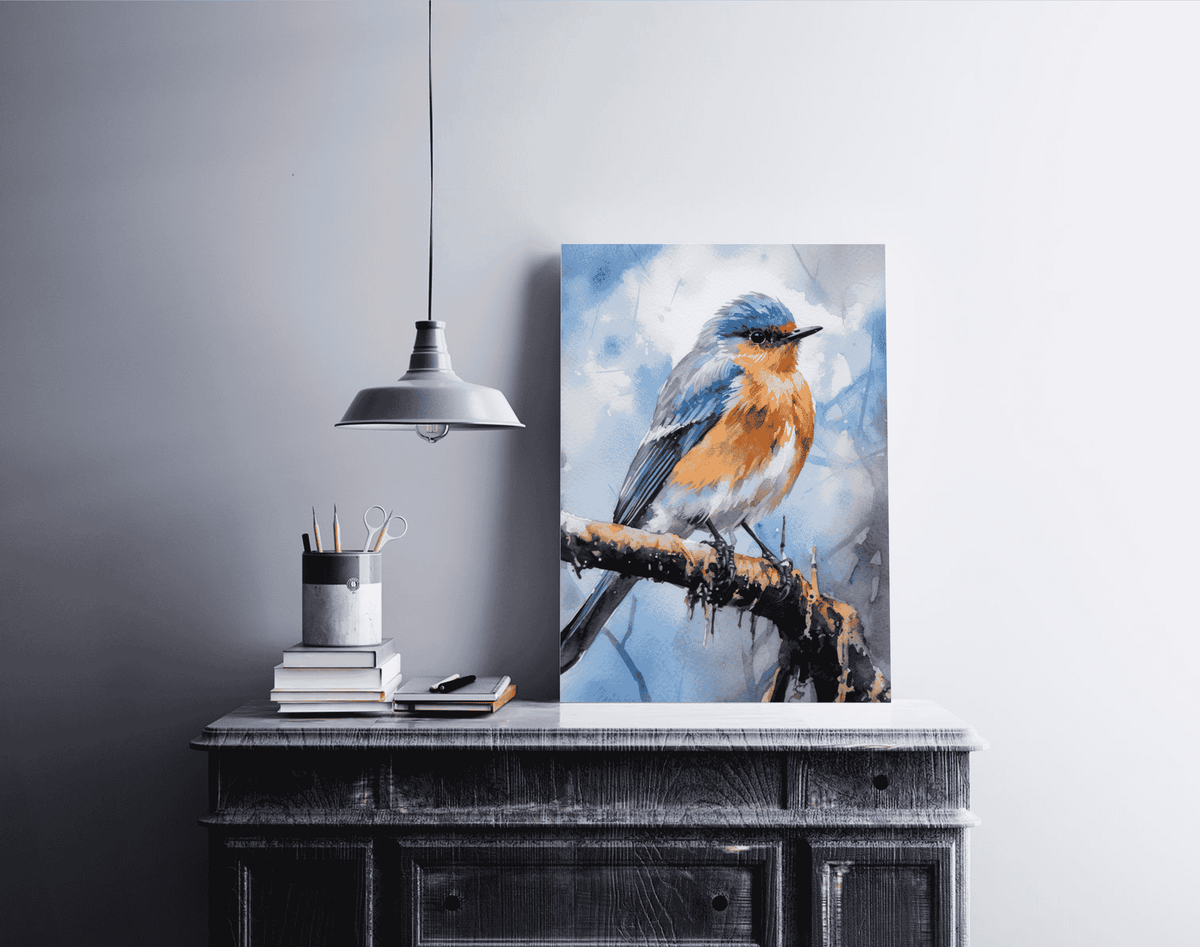 Pájaro en el Árbol en un interior