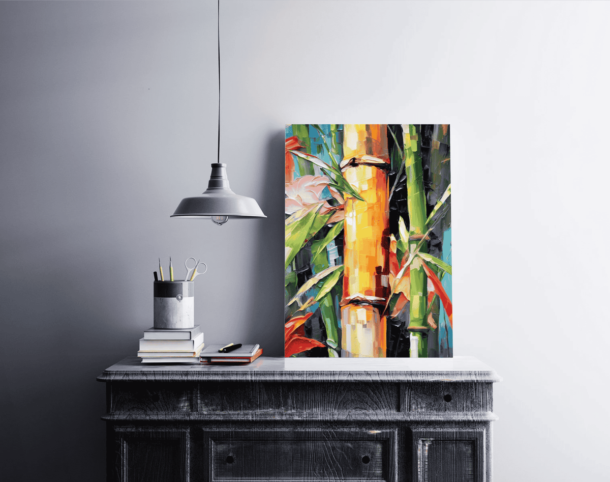 Bamboo Natuurposter en un interior