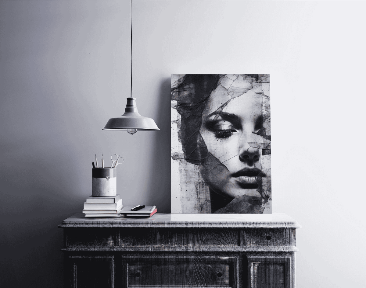 Mujer Abstracta en un interior