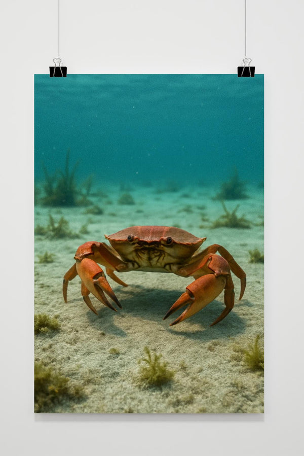 Crab Underwater Crustacean Poster