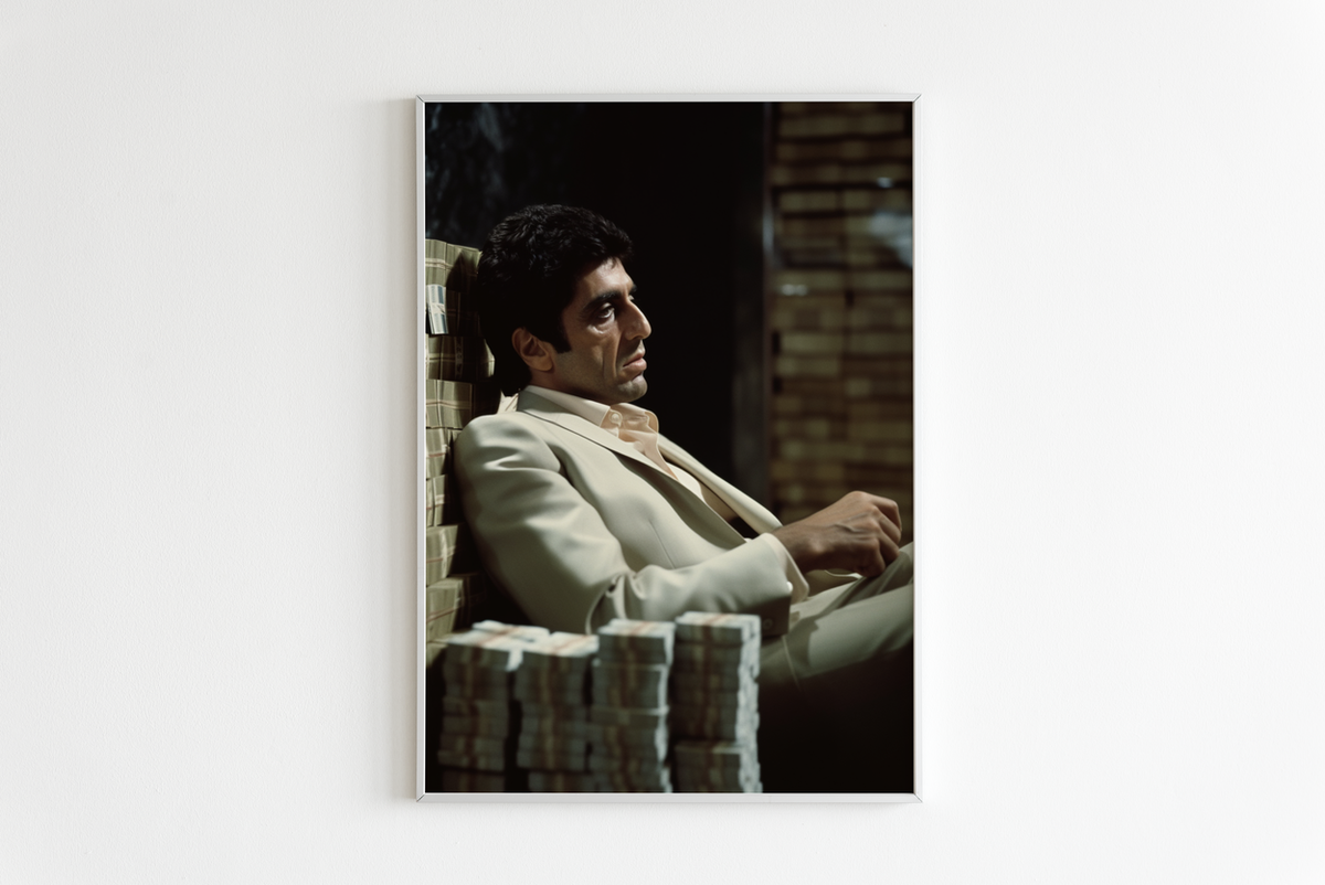 Scarface Money en un interior