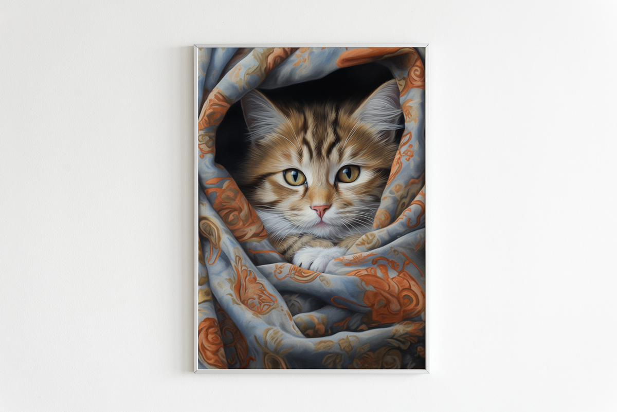 Kitten In Doek en un interior