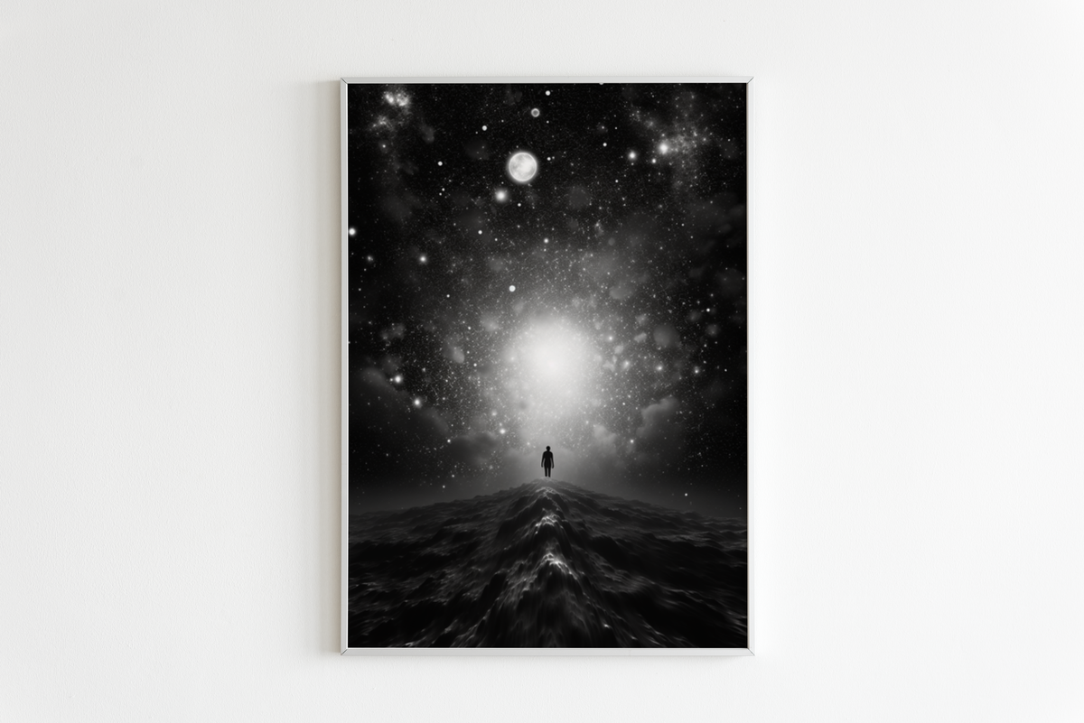 Universo Blanco y Negro en un interior