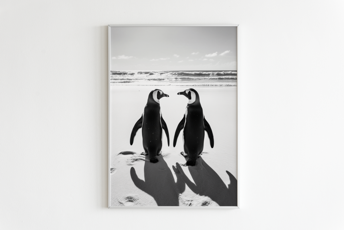 Pingüinos Juntos en un interior