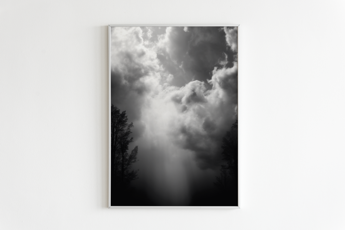 Nubes y Árbol en un interior