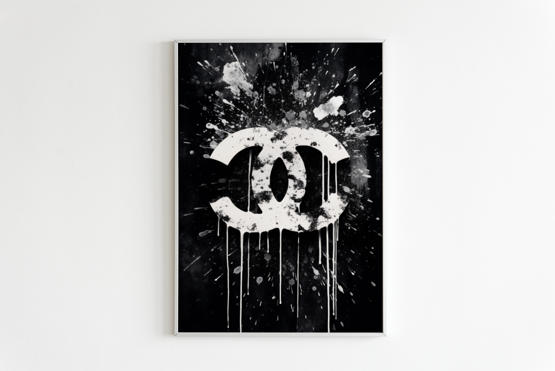 Coco Chanel Poster, Poster Coco Chanel, Black White Poster, CC Poster, Chanel Logo Poster, Elegant Poster, Living Room Decoration, Wall  decoration, Wall poster