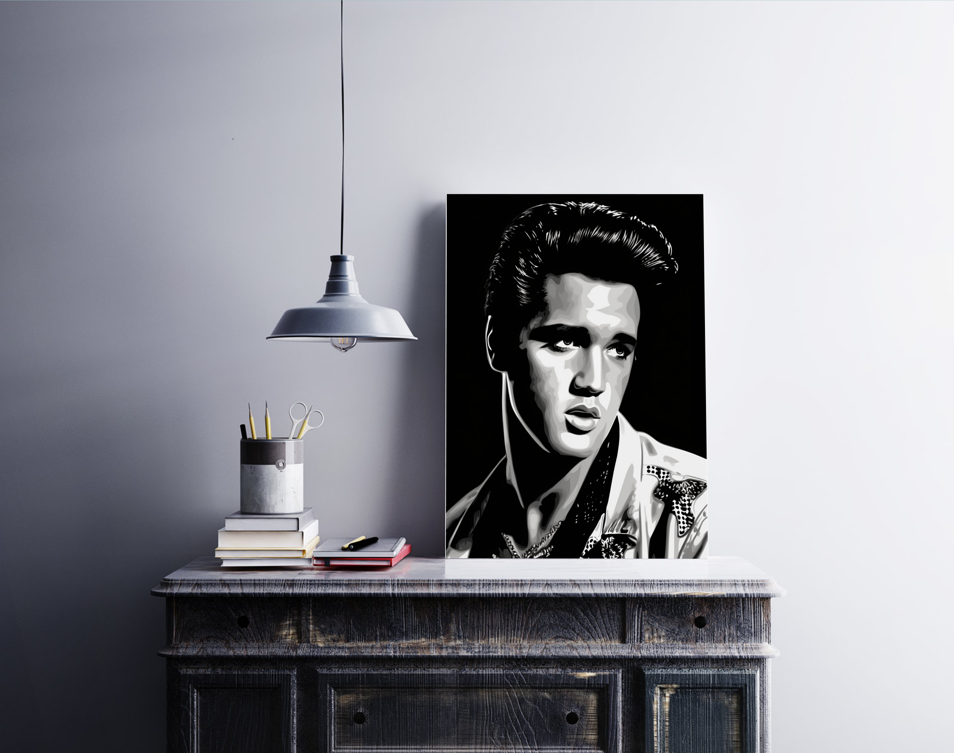 Elvis Black Mono