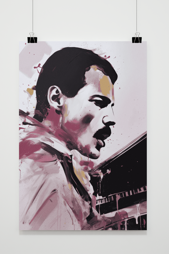 Póster Freddie Mercury Rosa de 25 Artstreet