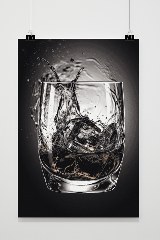 Zwart Wit Whiskey Glas