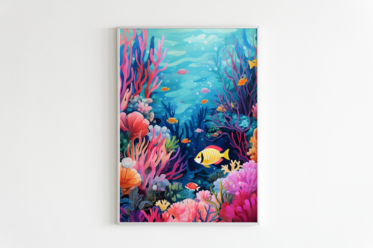 Acuario Acuarela en un interior
