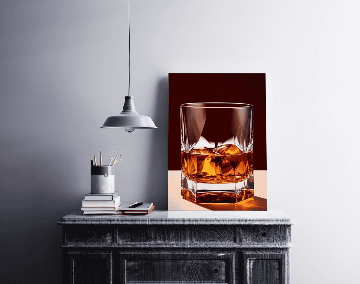 Vaso de Whiskey Elegante en un interior