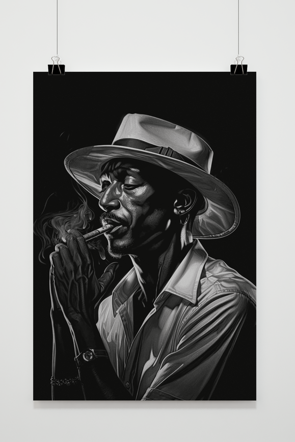 Póster Hombre en Humo de 25 Artstreet