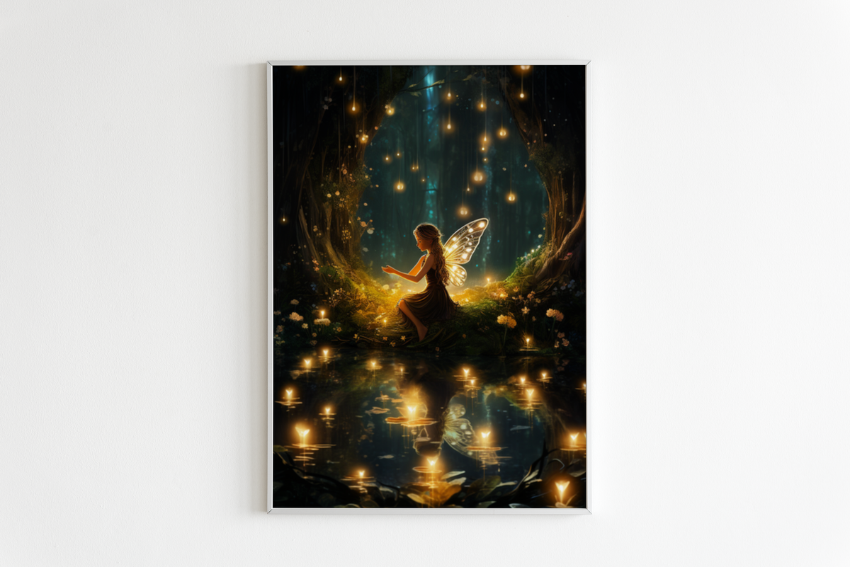 Hada de Cuento con Luces en un interior