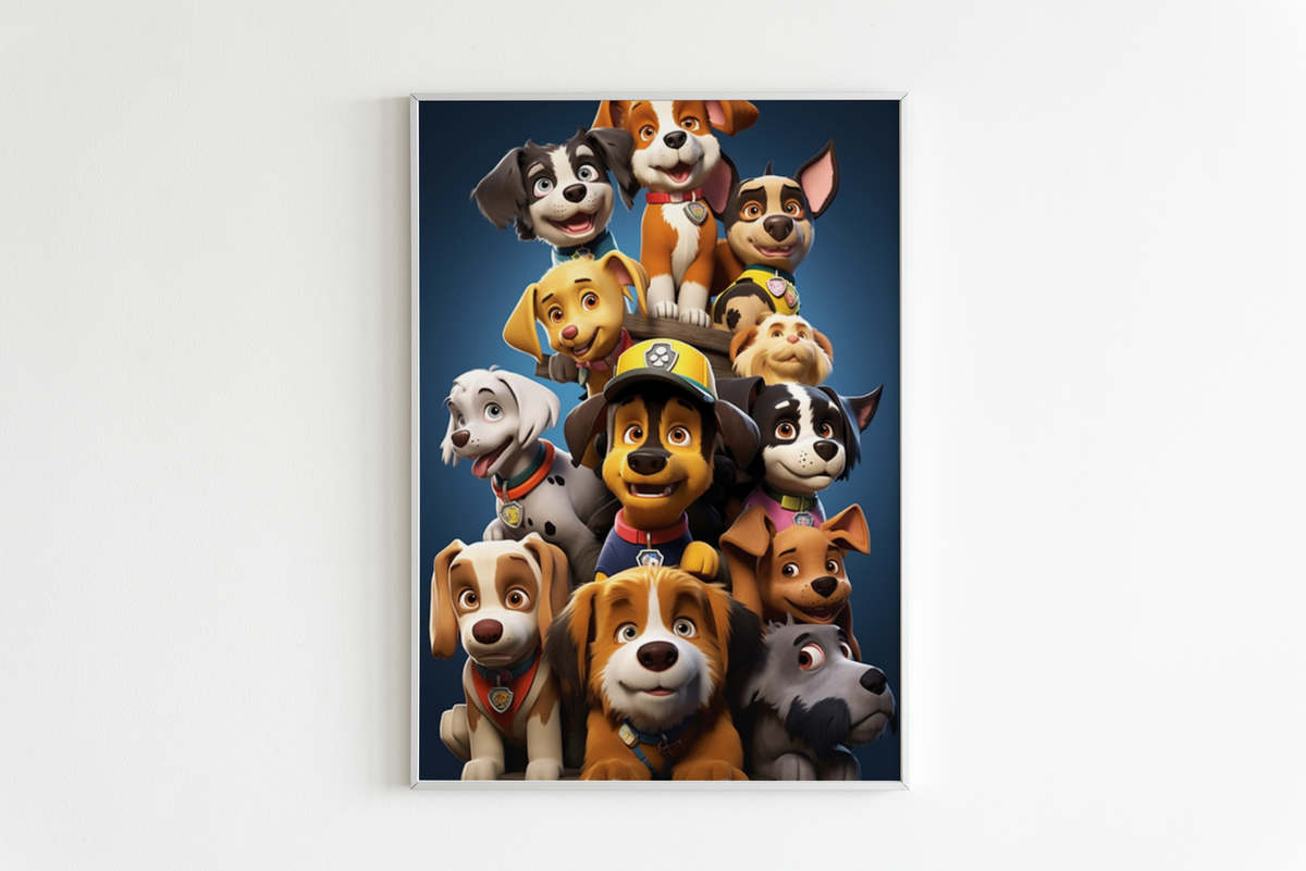 Paw Patrol Perros en un interior