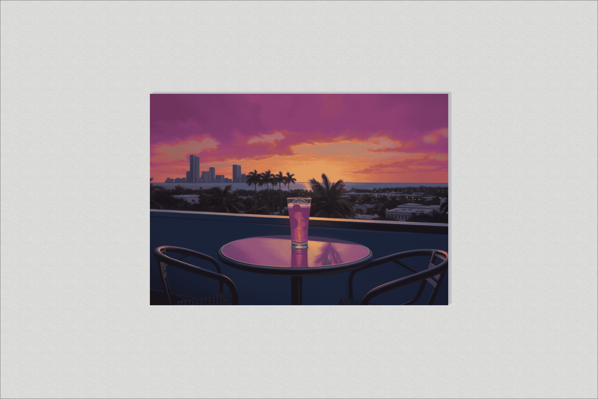 Affiche Miami dans un intérieur