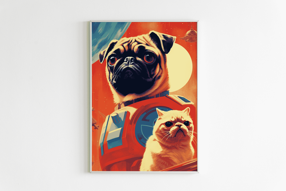 Póster de Carlino en un interior