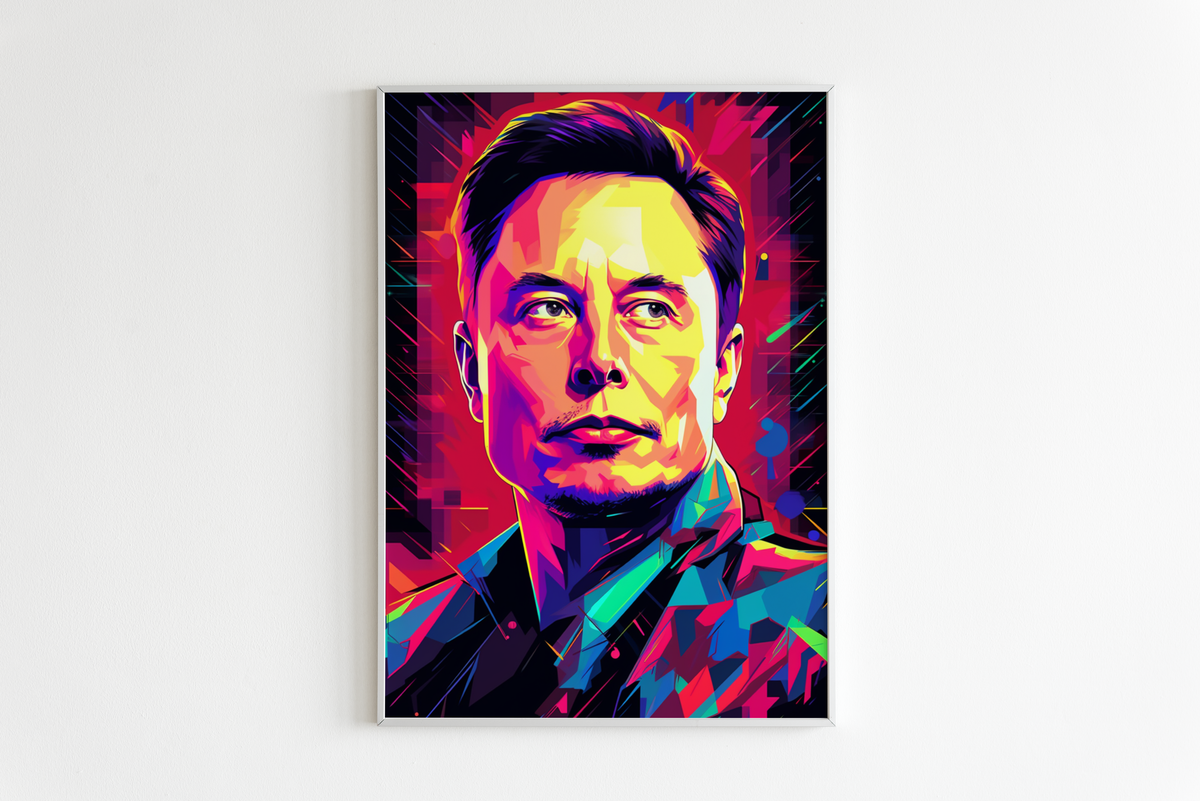 Elon Musk Pop en un interior