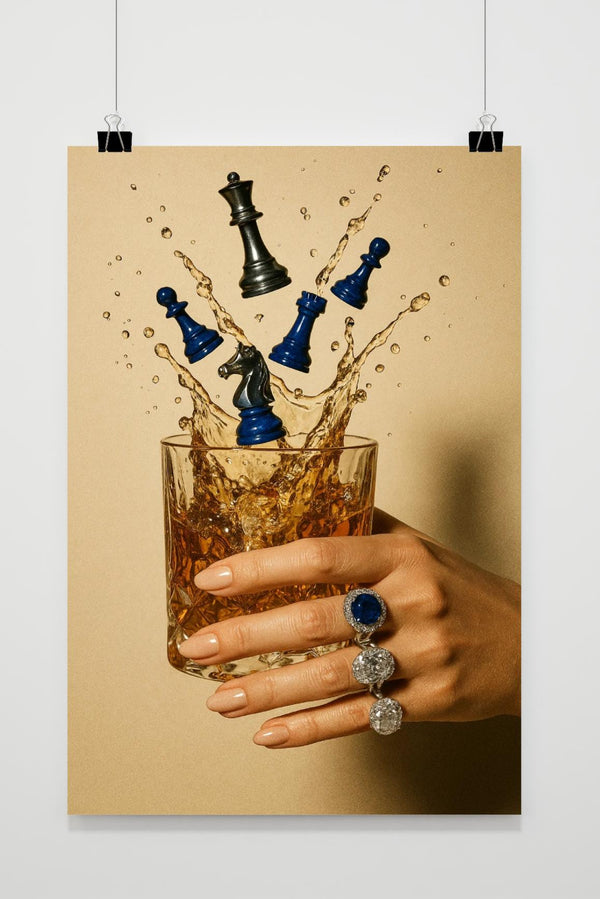 Affiche Whiskey Chess Ring Jewelry