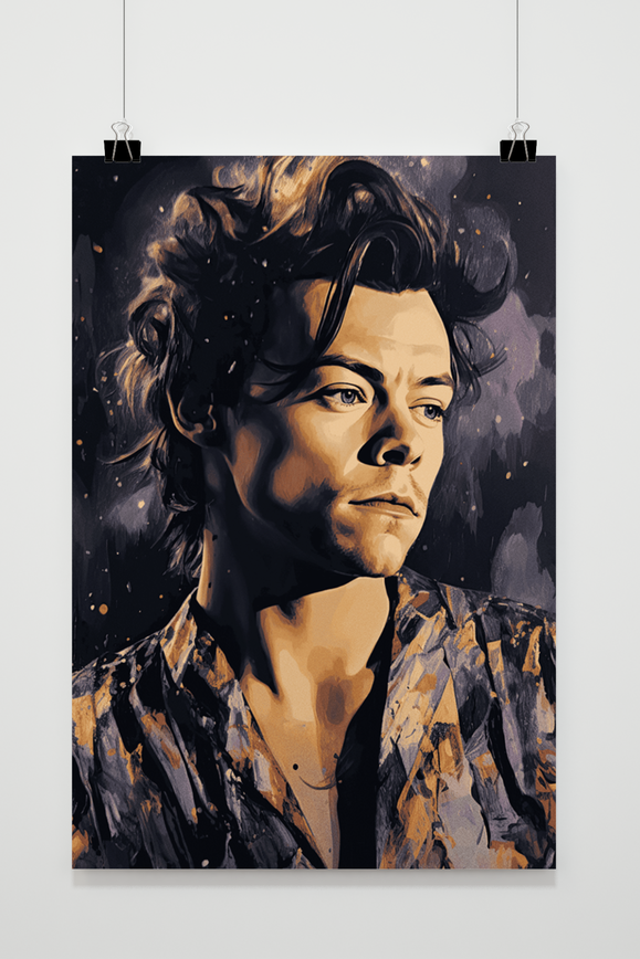 Harry Styles Paars poster