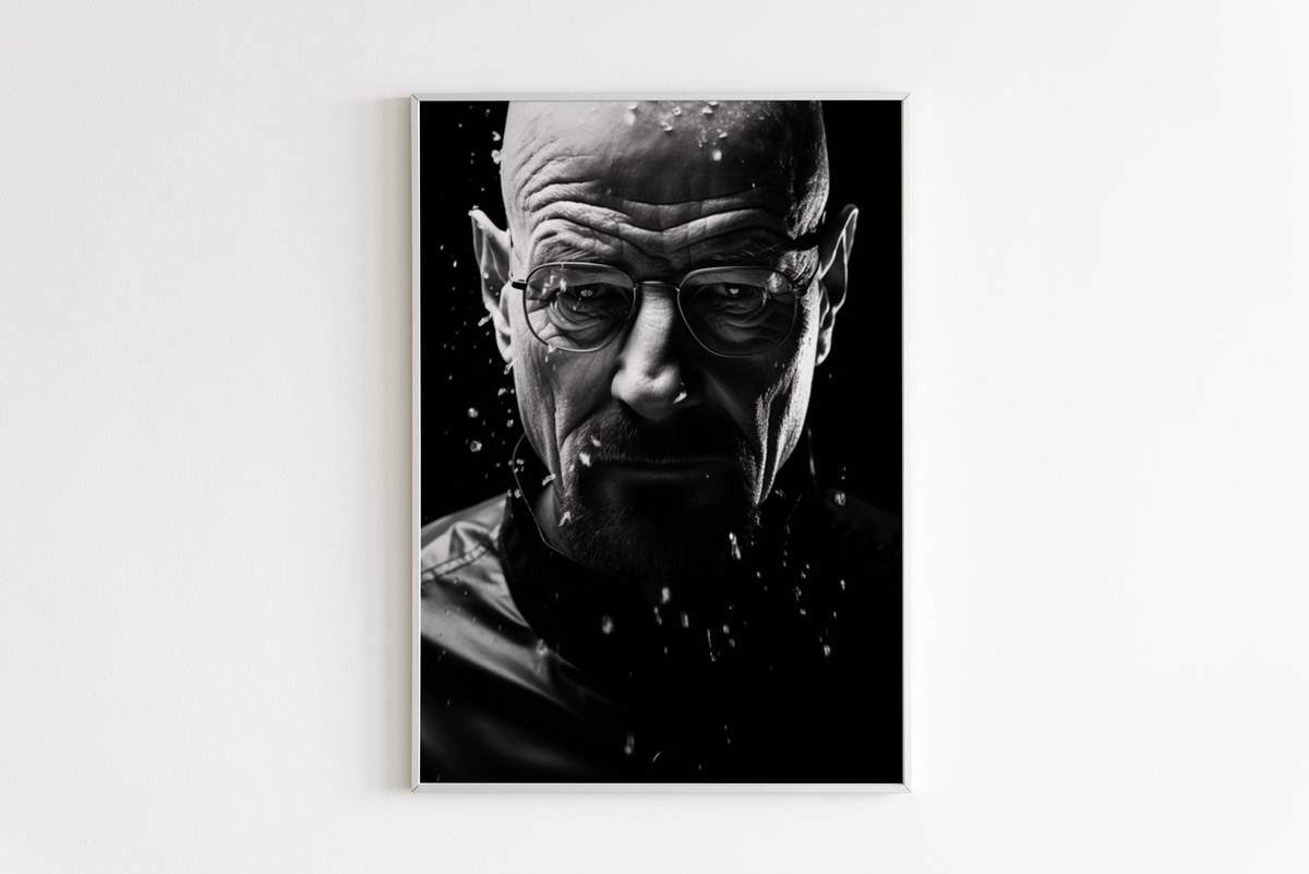 Heisenberg en Blanco y Negro en un interior