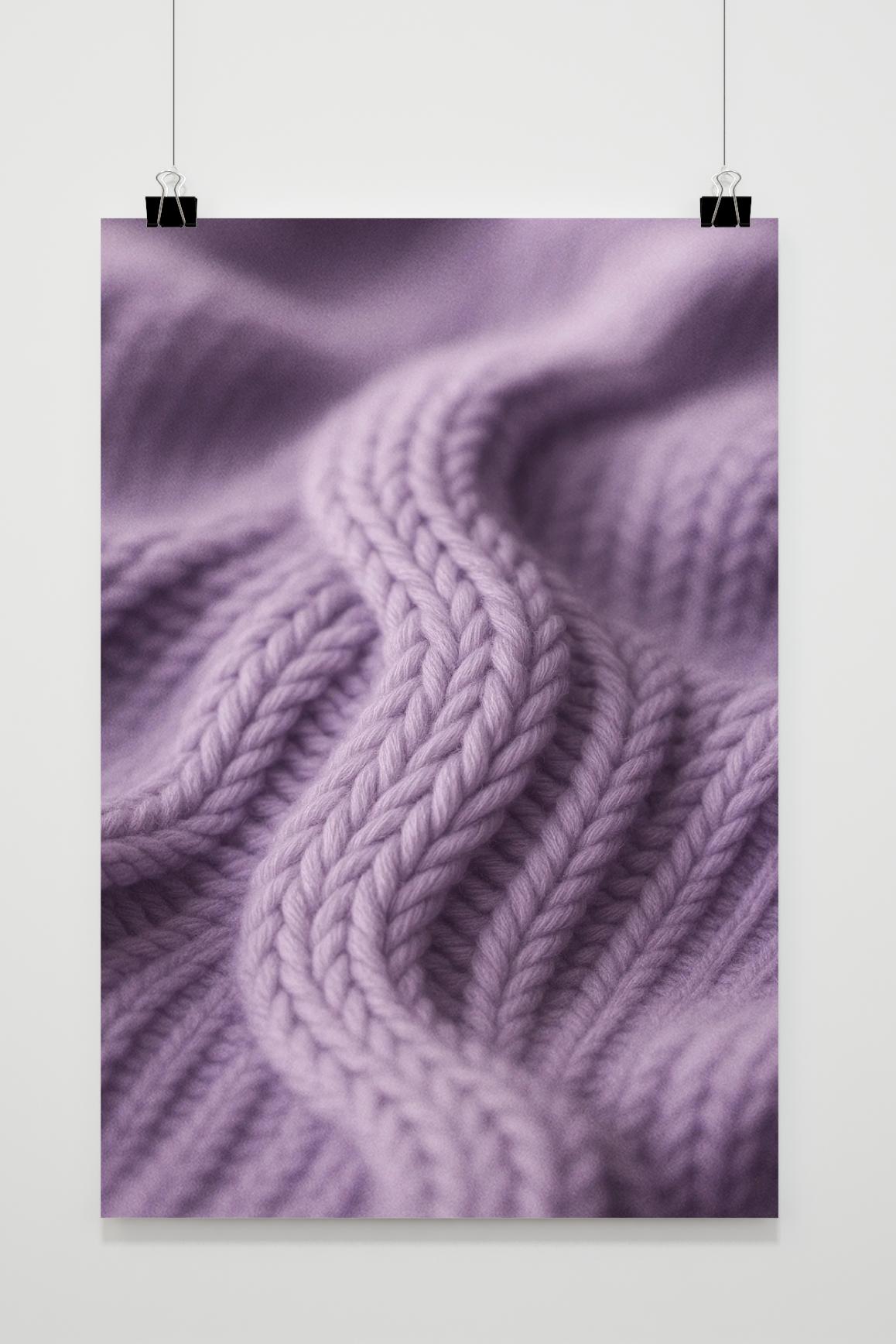 Lavender Knitted Fabric Wool poster by 25 Artstreet