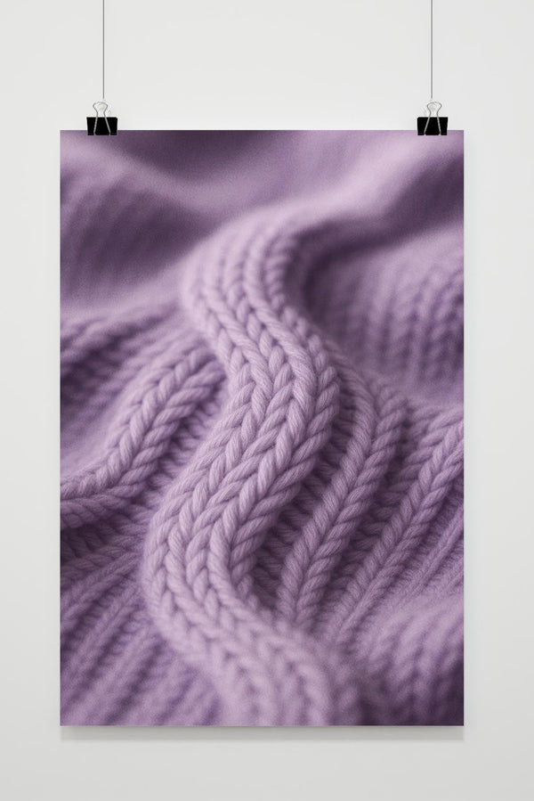 Lavender Knitted Fabric Wool Poster