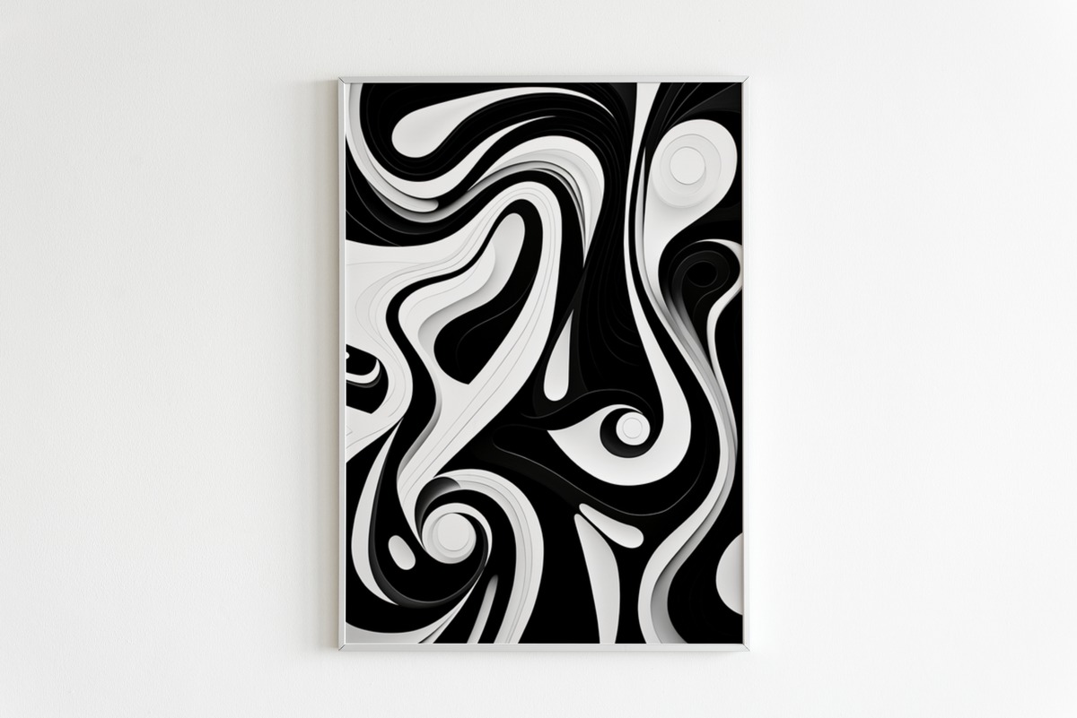 Abstracto en Blanco y Negro en un interior