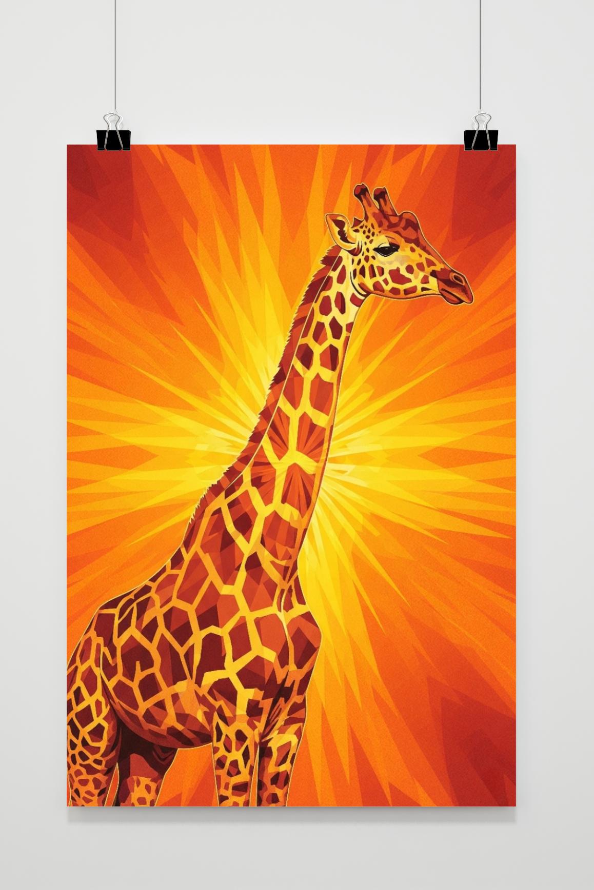 Giraffe Pop Art in an interior