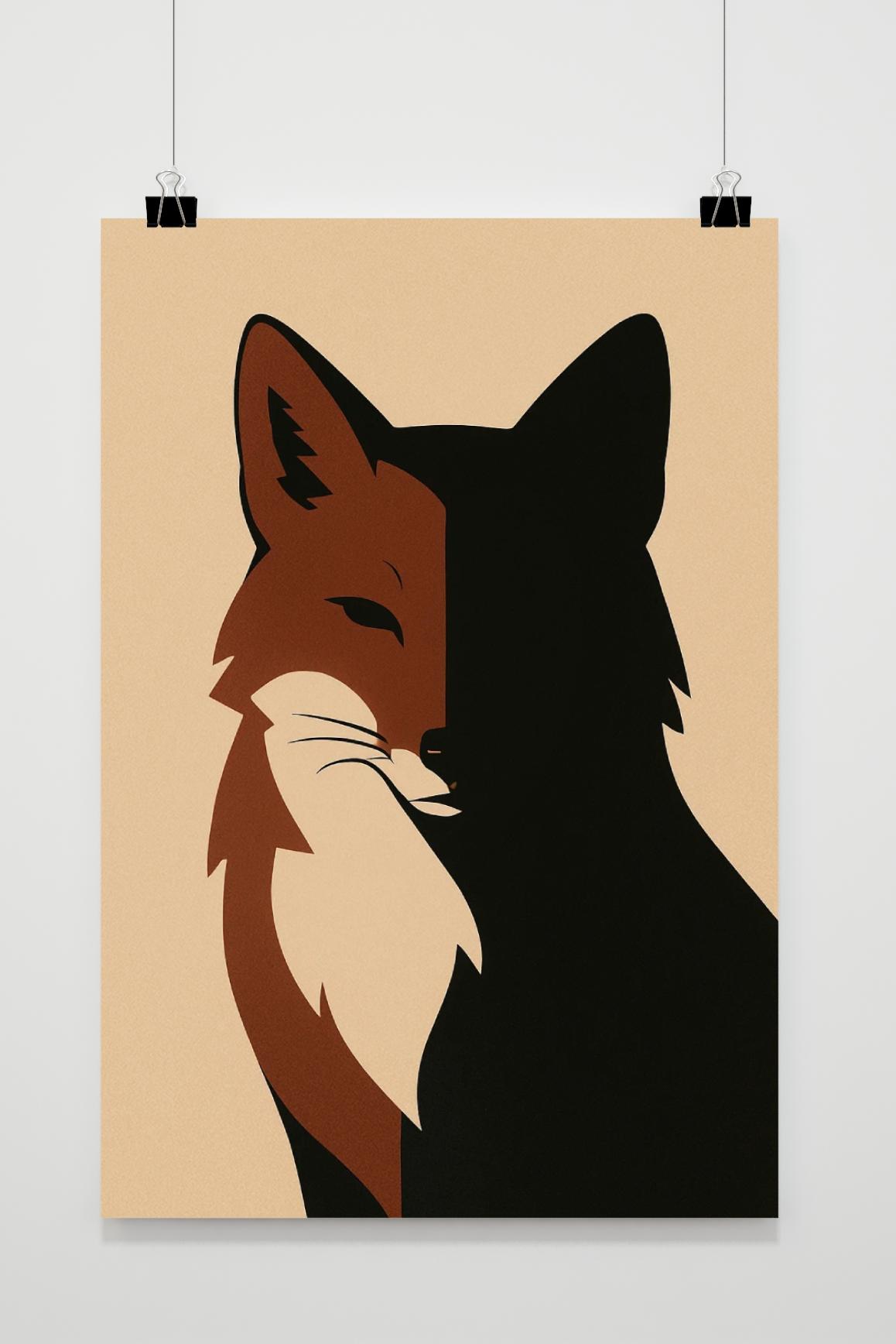 Fox Minimalist poster van 25 Artstreet