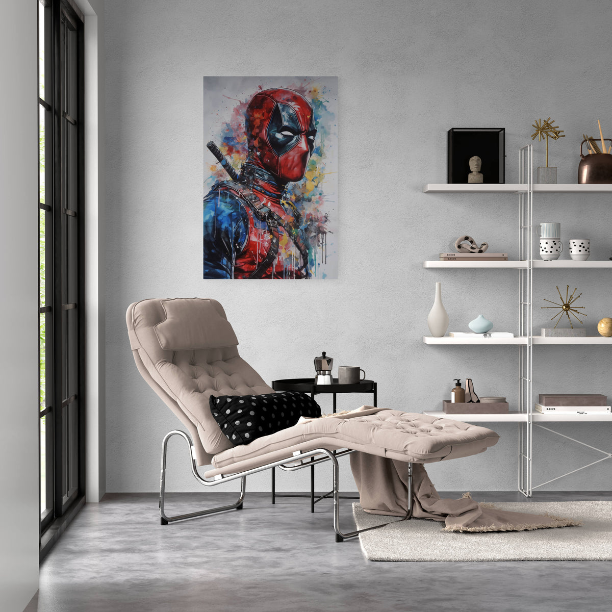 Deadpool Abstract en un interior