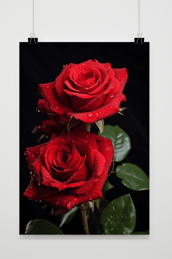 Póster Rosas Mojadas de 25 Artstreet