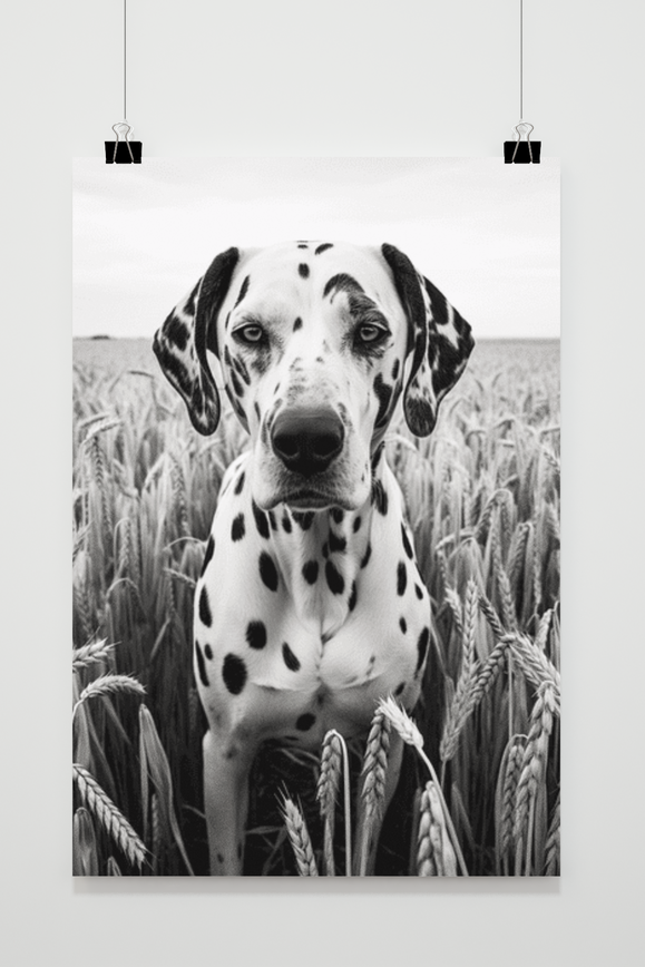 Dalmatian Black and White poster