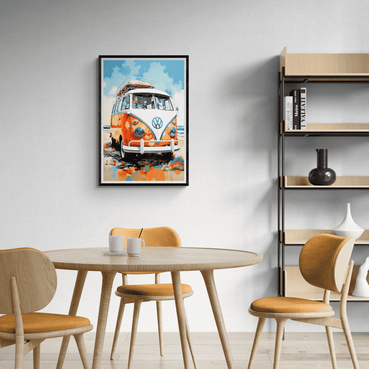 Volkswagen Bus en la Playa en un interior